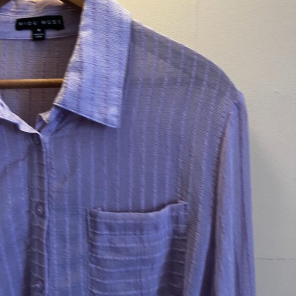 Purple Button up - Picture 3 of 5